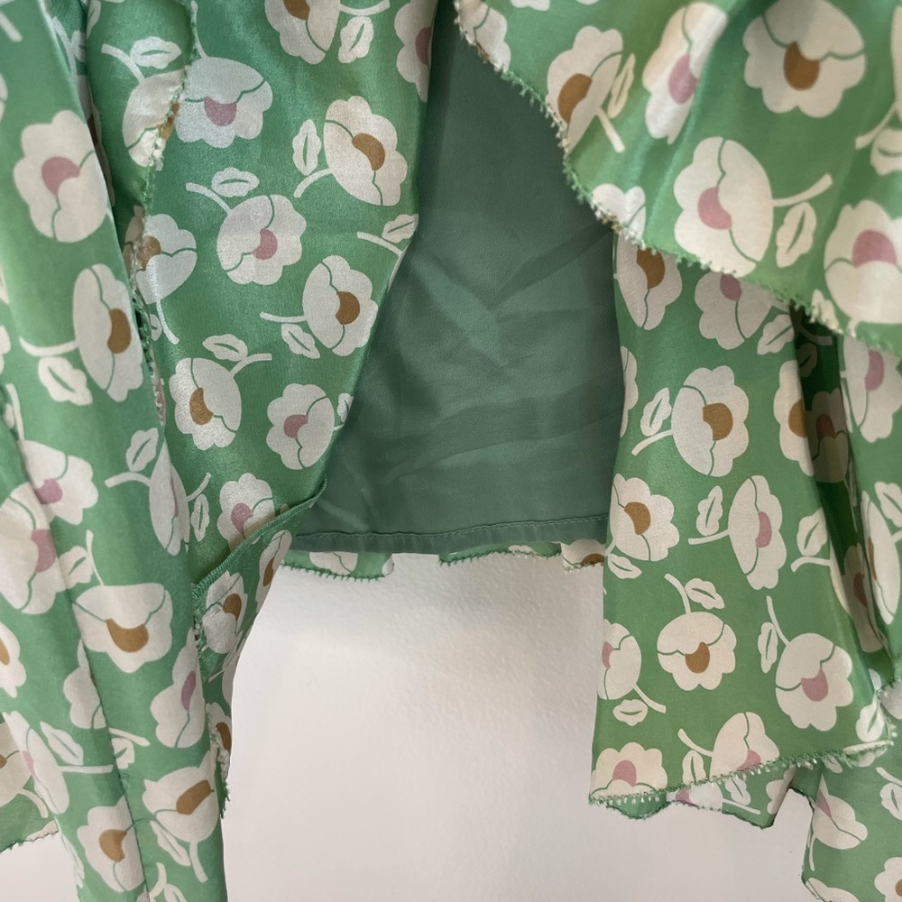 Marc by Marc Jacobs tank top women’s medium m silk floral green - Picture 6 of 6